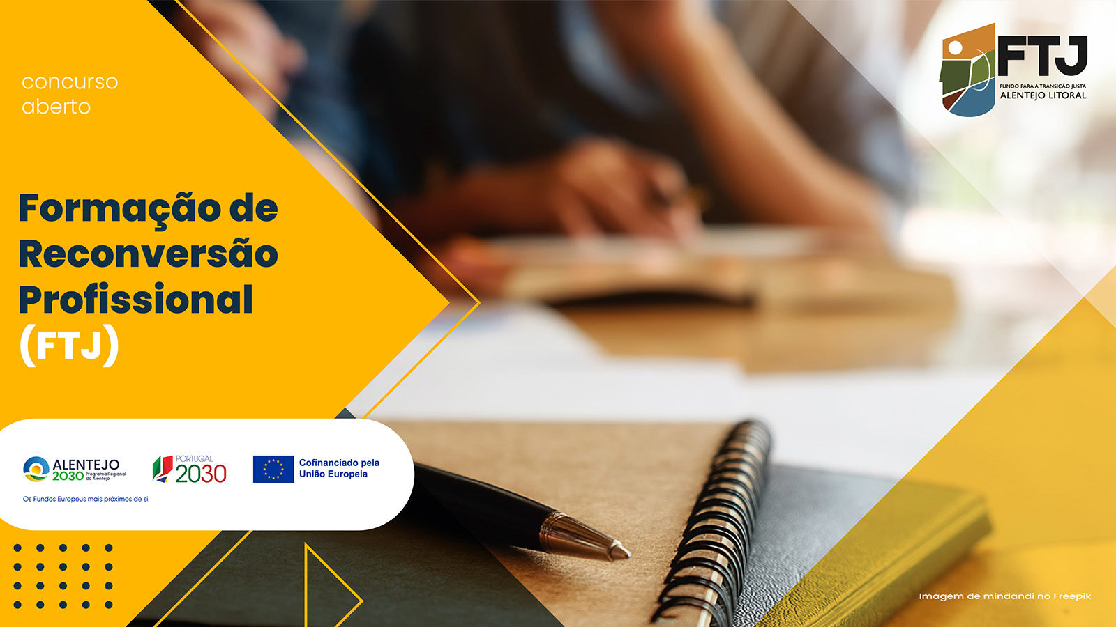 aviso_form_ftj Alentejo 2030 abre aviso para Formação de Reconversão Profissional no Alentejo Litoral