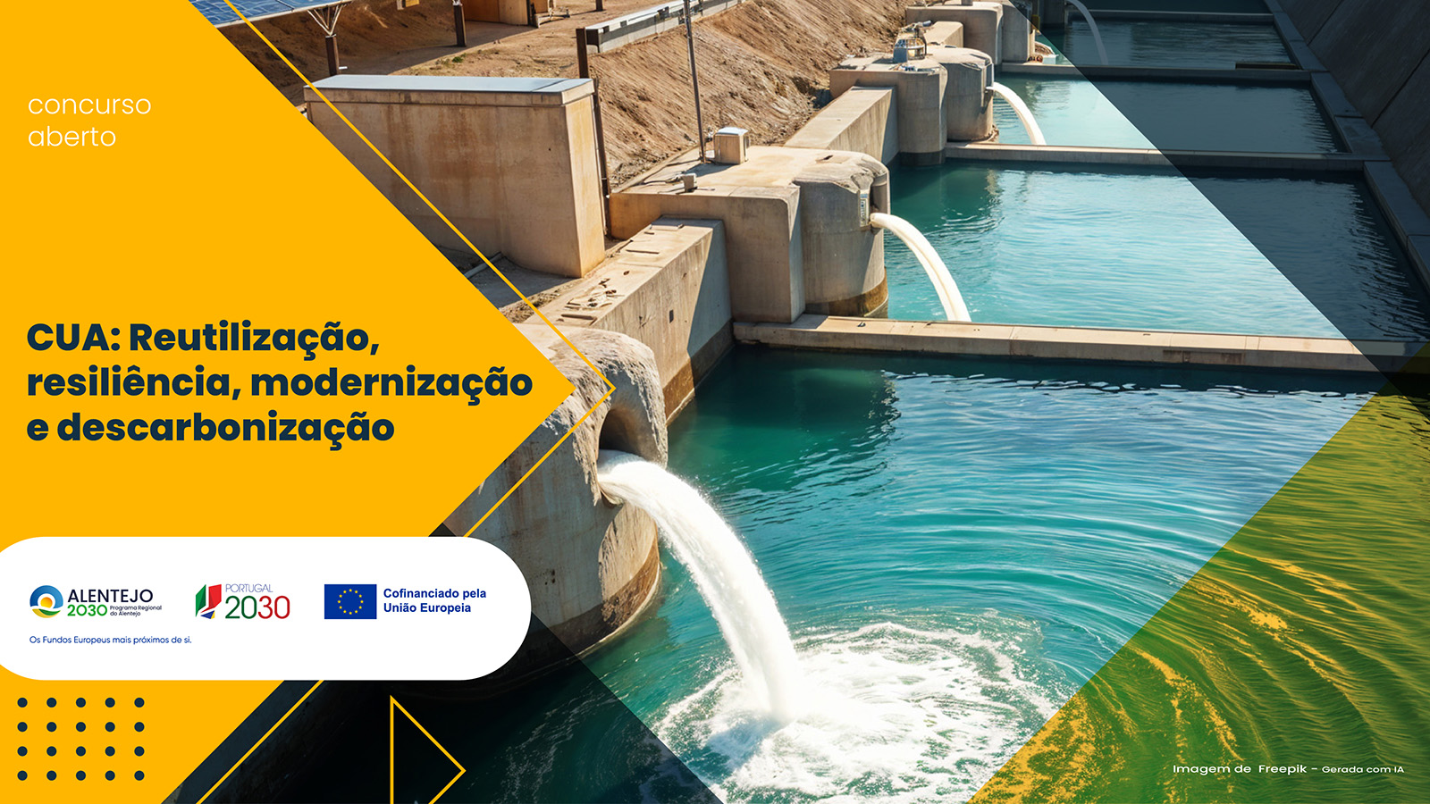 aviso_CUA Alentejo 2030 abre concurso de quase 9 milhões de euros para investimentos no ciclo urbano da água