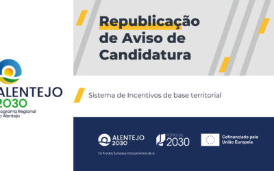 Alteração de prazo para apresentação de candidaturas ao aviso Sistema de Incentivos de base territorial.