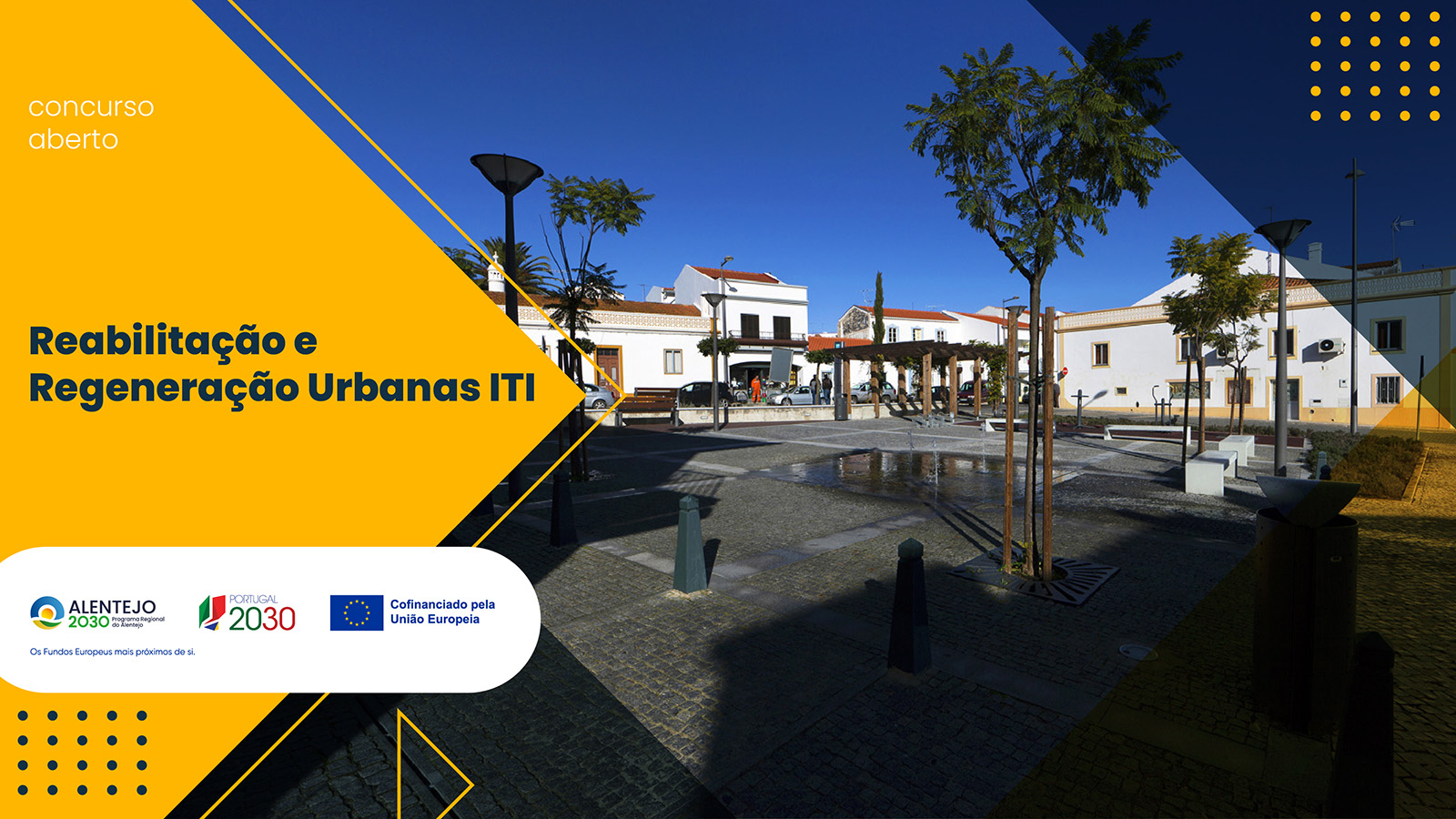 Alentejo 2030 abre concurso de 4,5 milhões de euros para projetos de reabilitação e regeneração urbanas