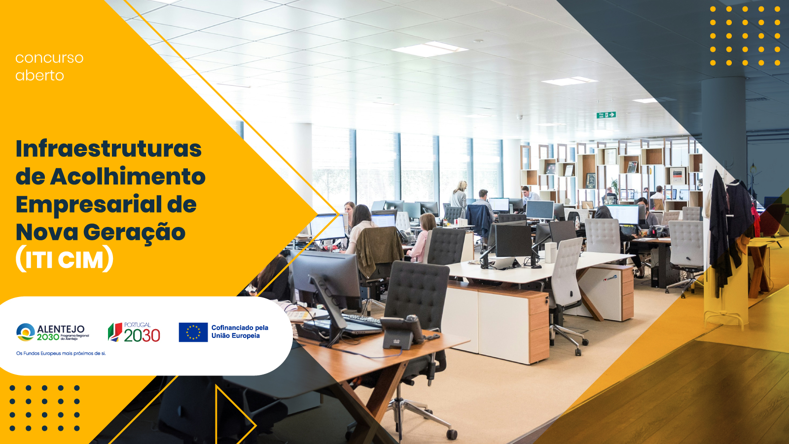 Alentejo 2030 abre concurso de 10 milhões de euros para reforçar infraestruturas de acolhimento empresarial
